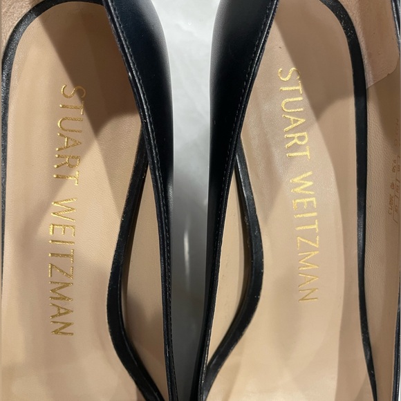 Stuart Weitzman Black Linsi 75 Block Pump - Picture 6 of 7